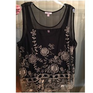 Lace Tank Top With Camisole